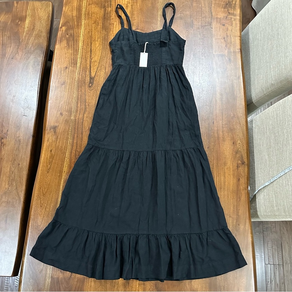 New! Z Supply Ayla Dress Tiered Maxi Summer Linen Blend Size Medium - Picture 3 of 8